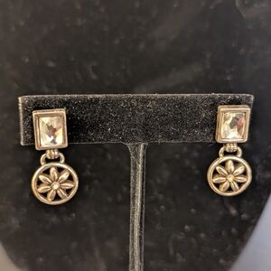 Brighton Silver Floral Drop Earrings